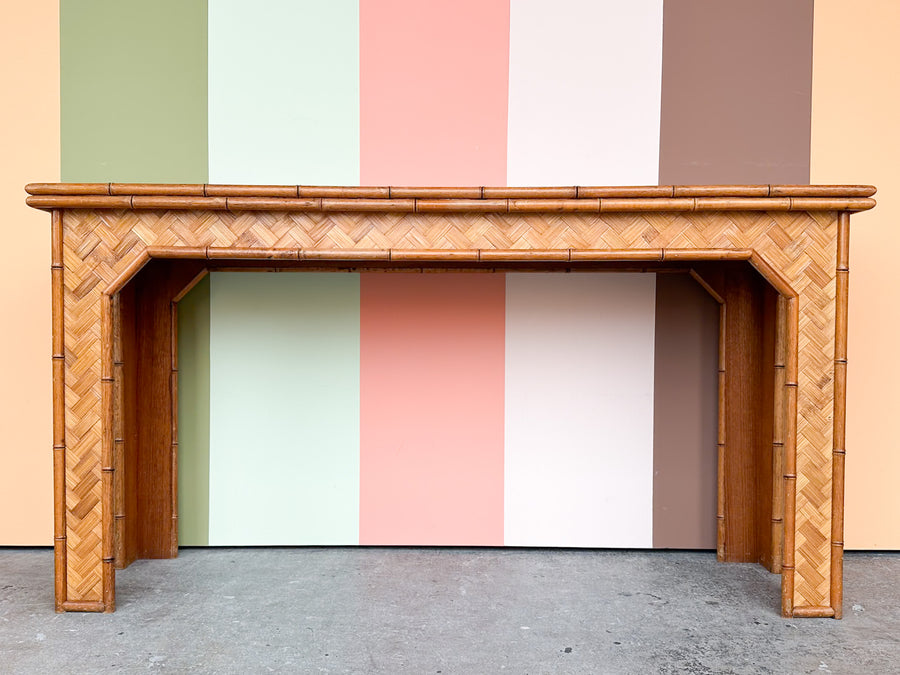 Old Florida Rattan Console