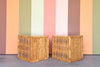 Pair of Island Style Rattan Wrapped Nightstands