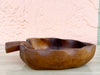 Pair of Fall Leaf Monkey Pod Bowls with Spoon