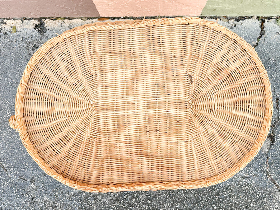 Natural Wicker Elephant Garden Seat