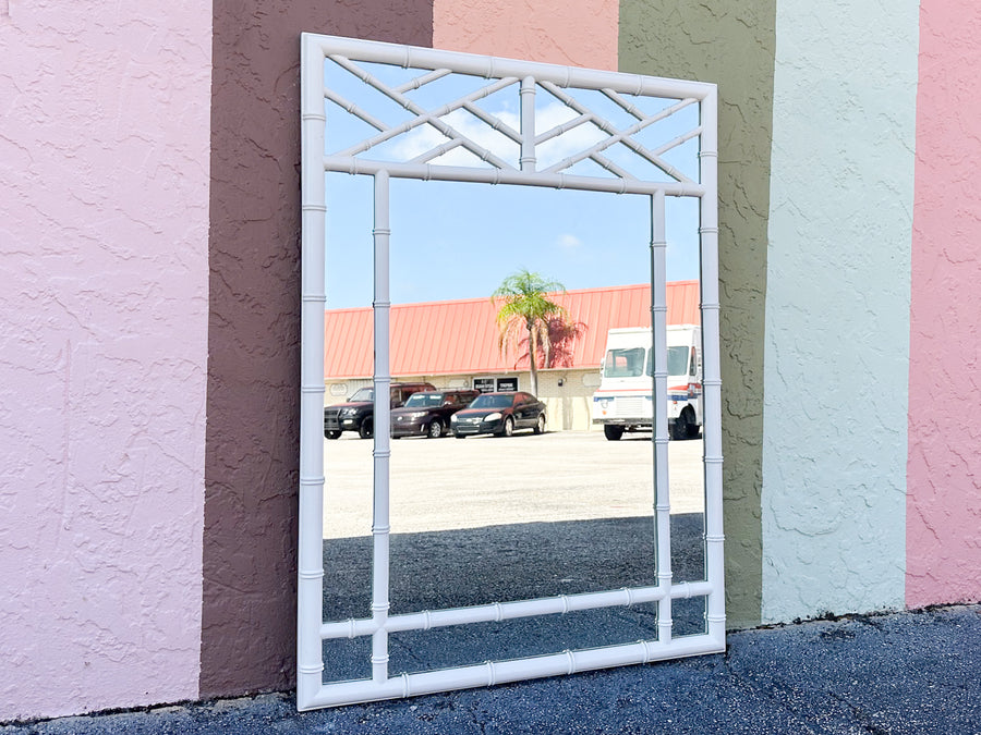 Faux Bamboo Fretwork Mirror