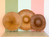 Trio of Cane and Rattan Hats