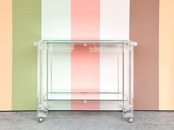 Fab MCM Lucite Bar Cart