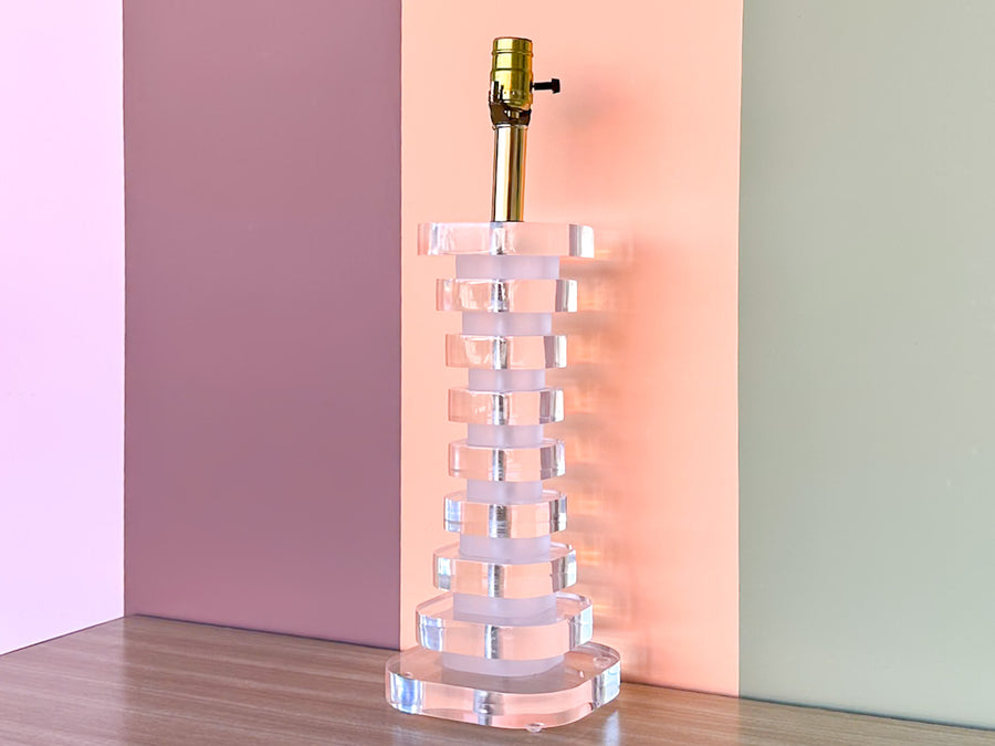 Stacked Lucite Lamp
