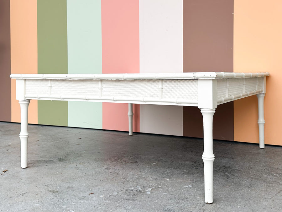 Palm Beach Style Faux Bamboo Coffee Table