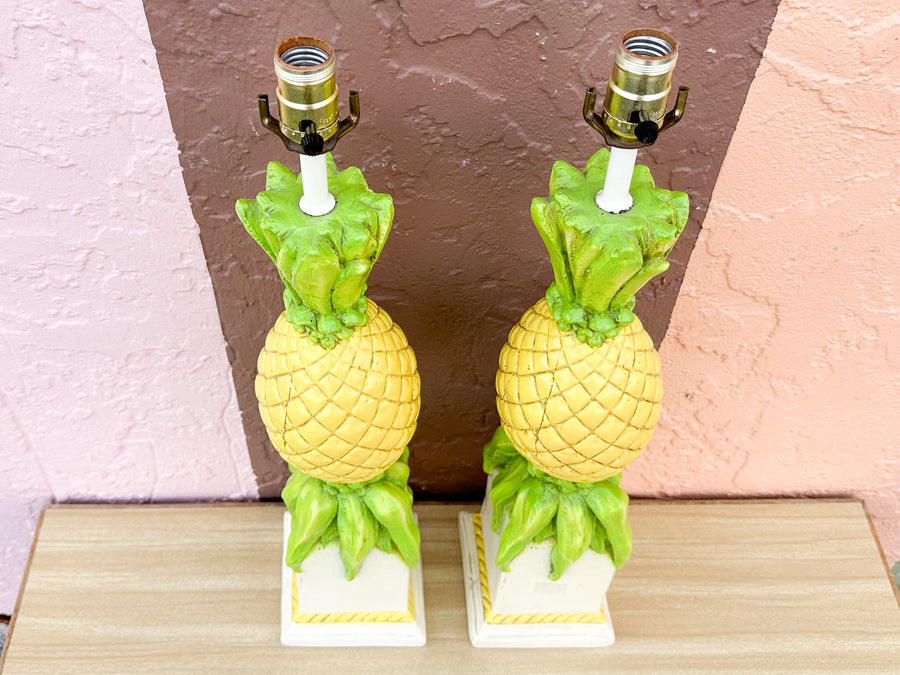 Pair of Perfect Pineapple Lamps