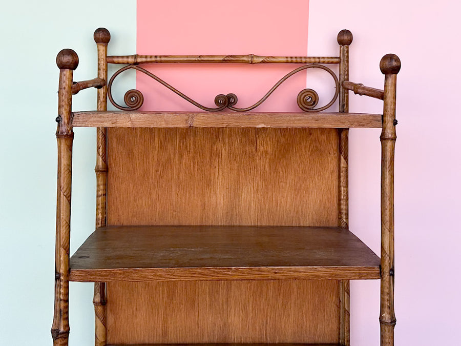 Petite Tortoiseshell Bamboo Etagere