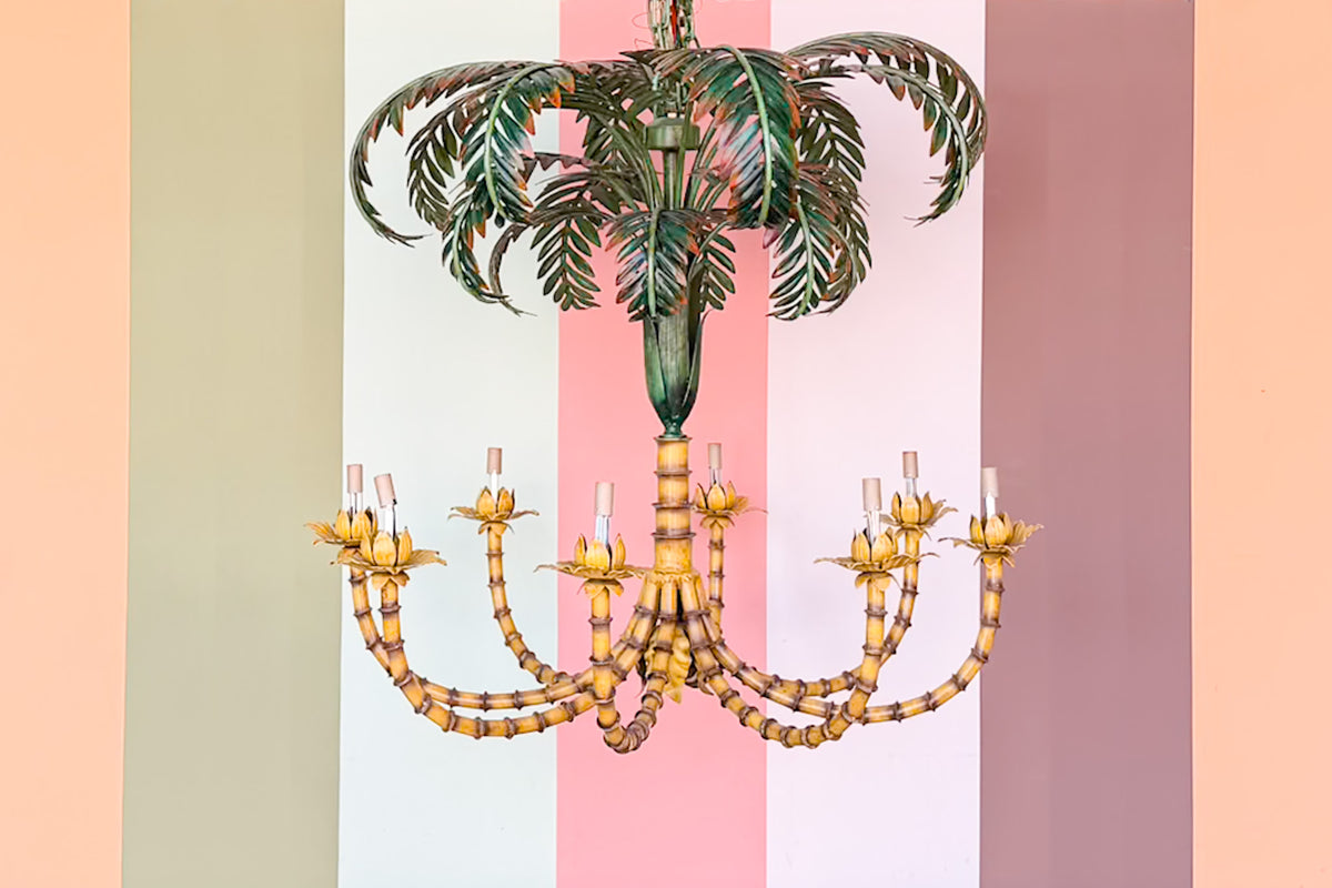 Large Palm Leaf Chandelier