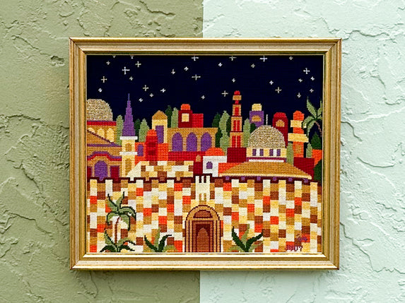 Moroccan Night Sky Needlepoint Framed Art