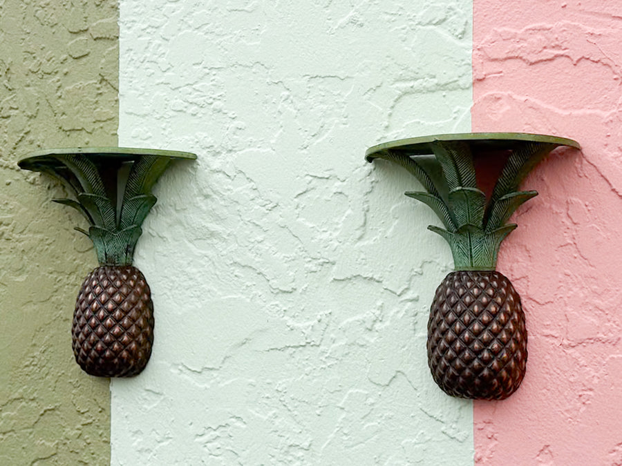 Pair of Pineapple Wall Shelves