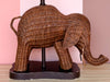 Adorable Wicker Elephant Lamp