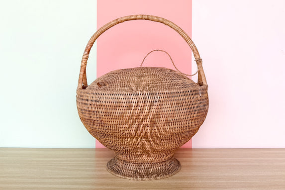 Rattan Basket with Handle