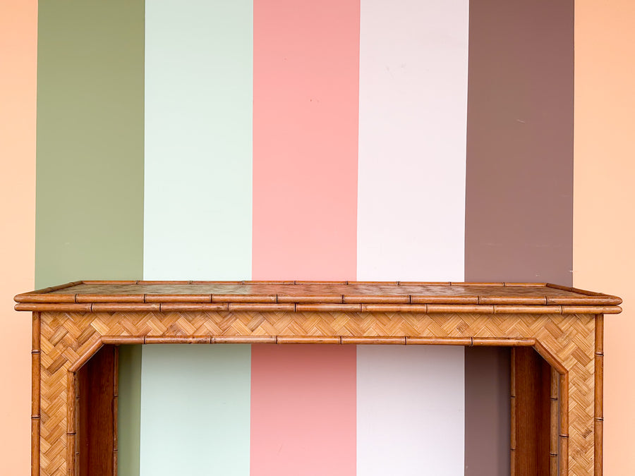 Old Florida Rattan Console