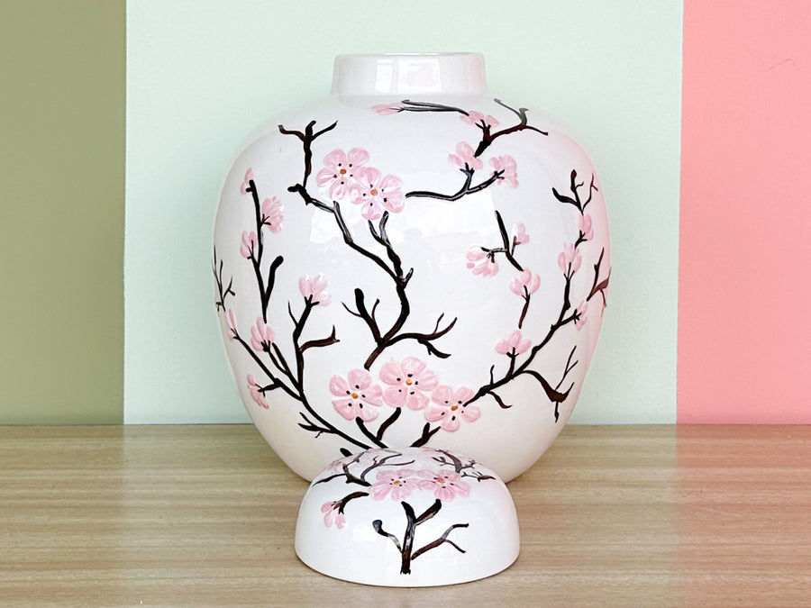 Cherry Blossom Temple Jar