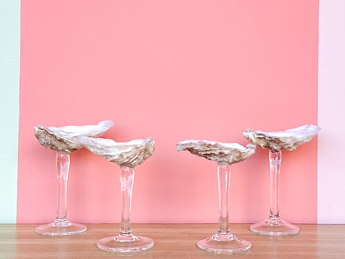 Set of Four Oyster Shell Shooters