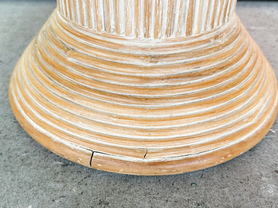 Pencil Reed Rattan Pedestal