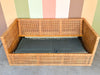 Coastal Style Rattan Sleeper Loveseat