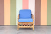 Rattan Lounge Chair on Casters
