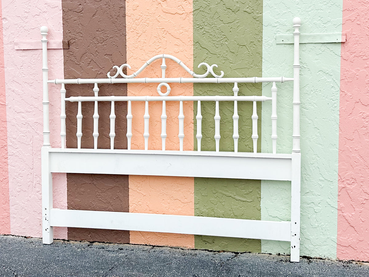 Faux Bamboo Curly Queen Headboard