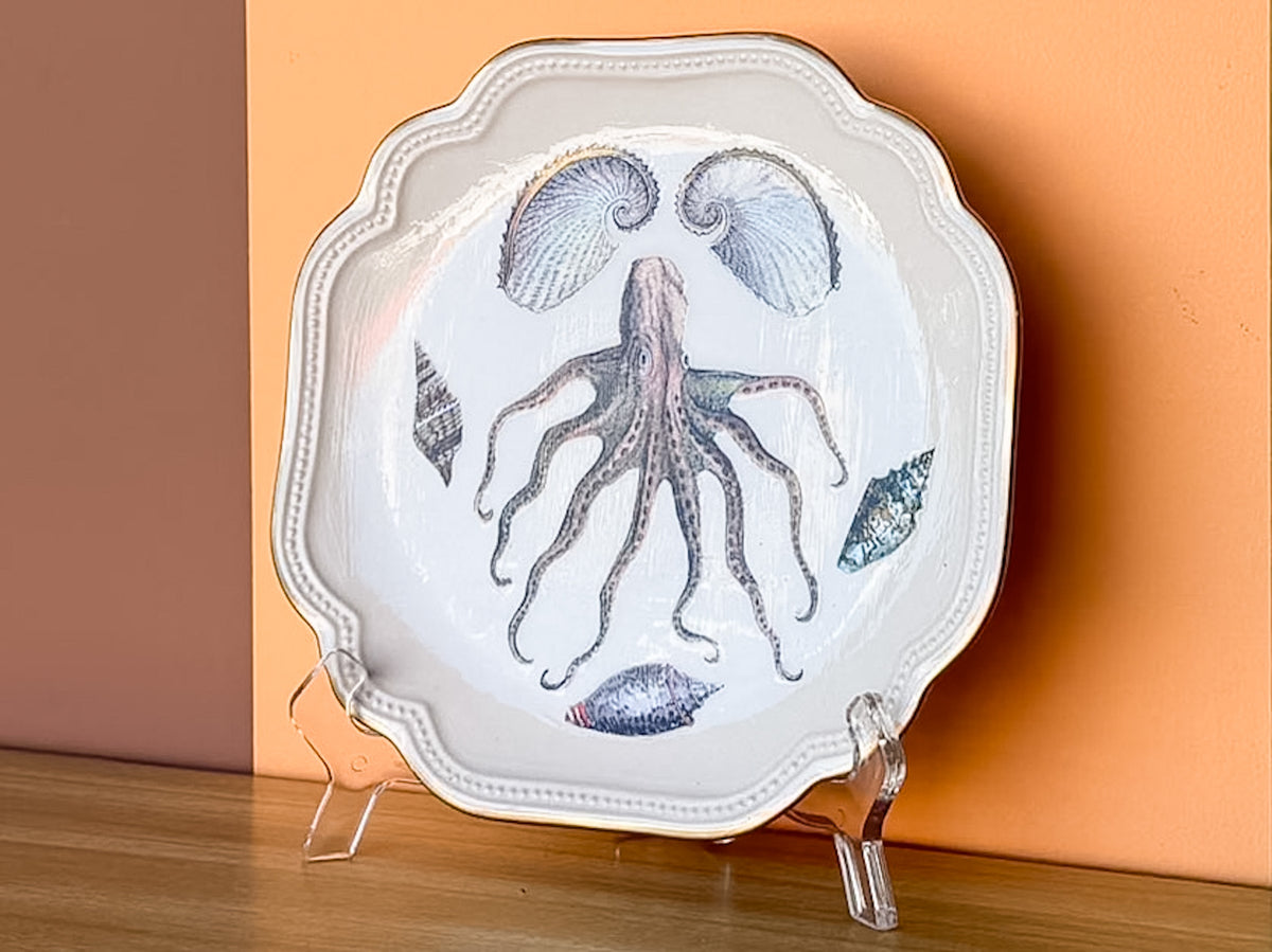 Shell Chic Decoupage Plate