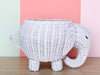 Wicker Elephant Cachepot