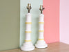 Pair of Ceramic Faux Bamboo Lamps