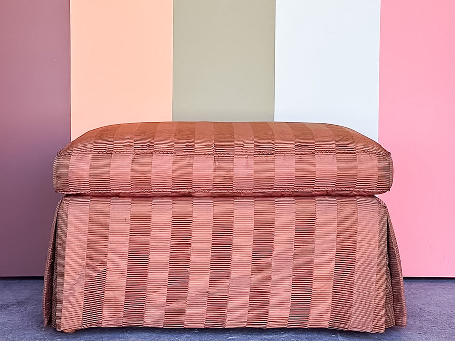 Pretty Bronze Upholstered Ottoman