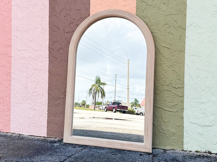 Coastal Chic Pencil Reed Arch Mirror