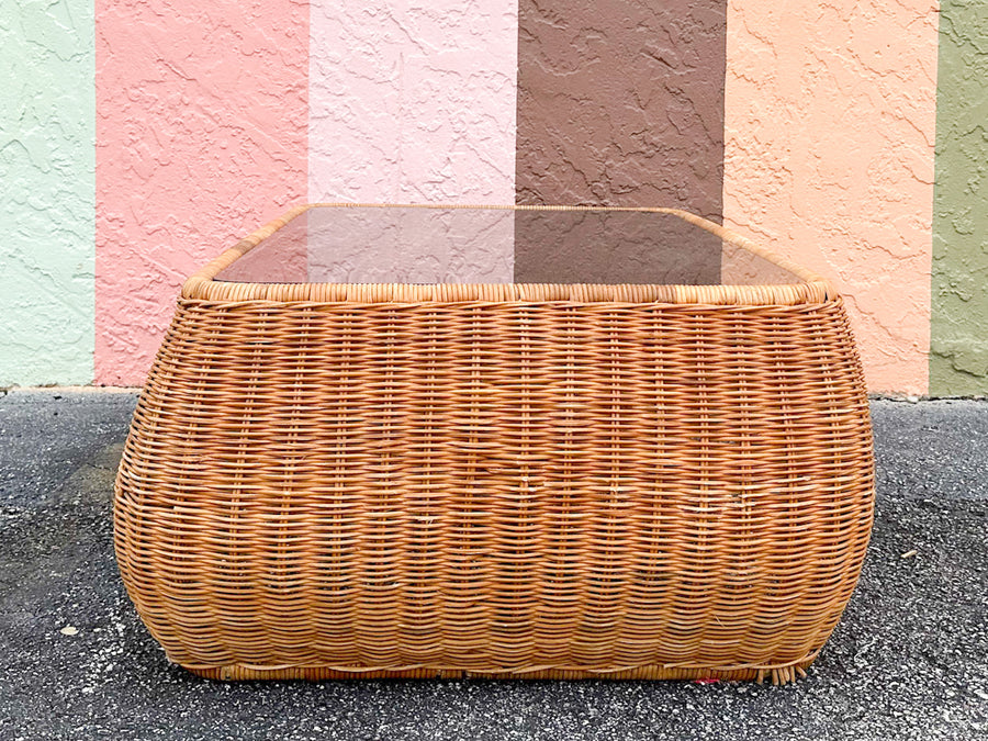 Oversized Wicker Coffee Table