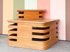 Frankl Style Rattan Corner Coffee Table