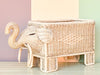 Wicker Elephant Cachepot