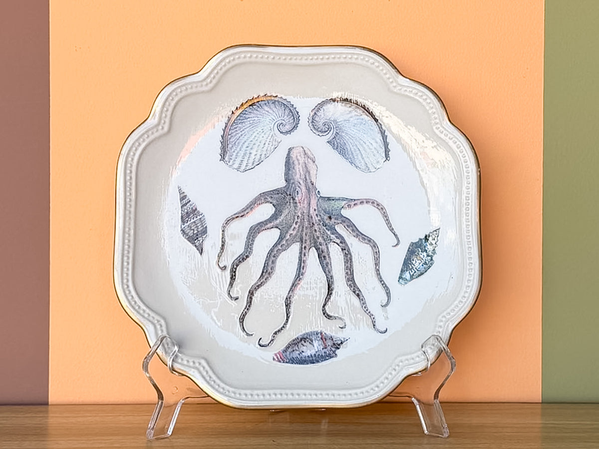 Shell Chic Decoupage Plate