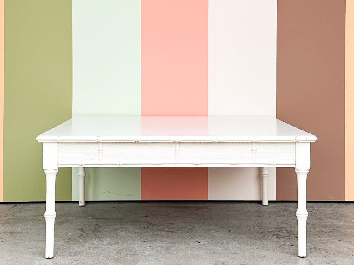 Palm Beach Style Faux Bamboo Coffee Table