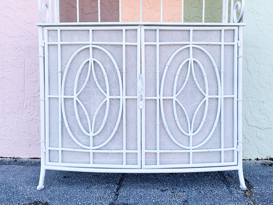 Faux Bamboo Metal Wine Bar
