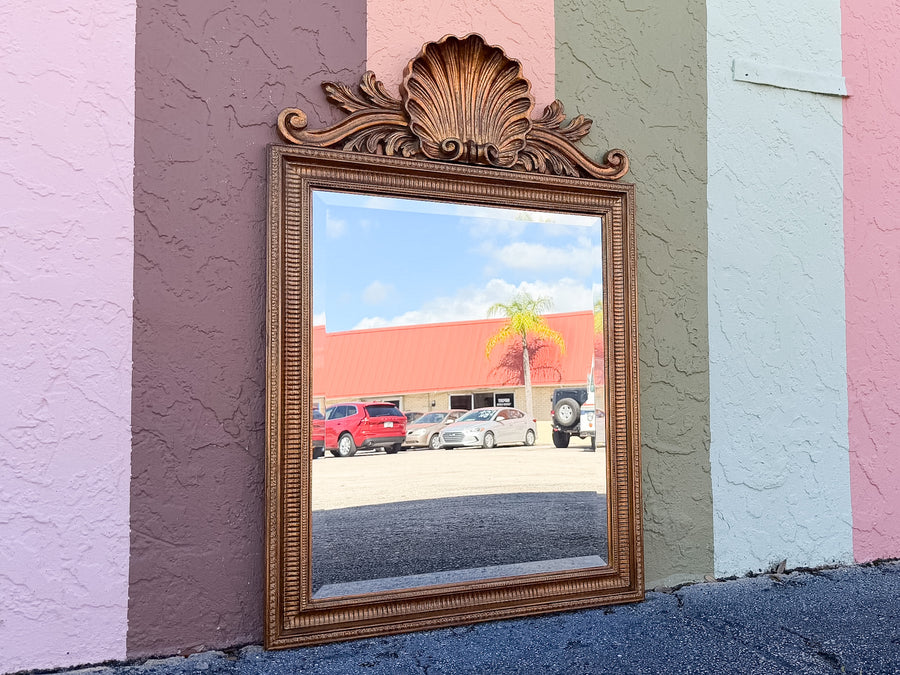 Regency Style Shell Motif Mirror
