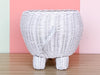 Wicker Elephant Cachepot