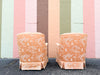 Pair of Peach Pagoda Upholstered Chairs