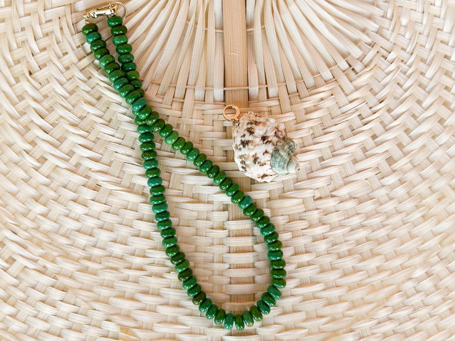 Palm Beach Regency's Green Turquoise Gemstone and Shell Necklace