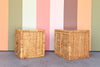 Pair of Island Style Rattan Wrapped Nightstands