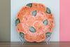 Set of Six Fitz and Floyd Orange Plates