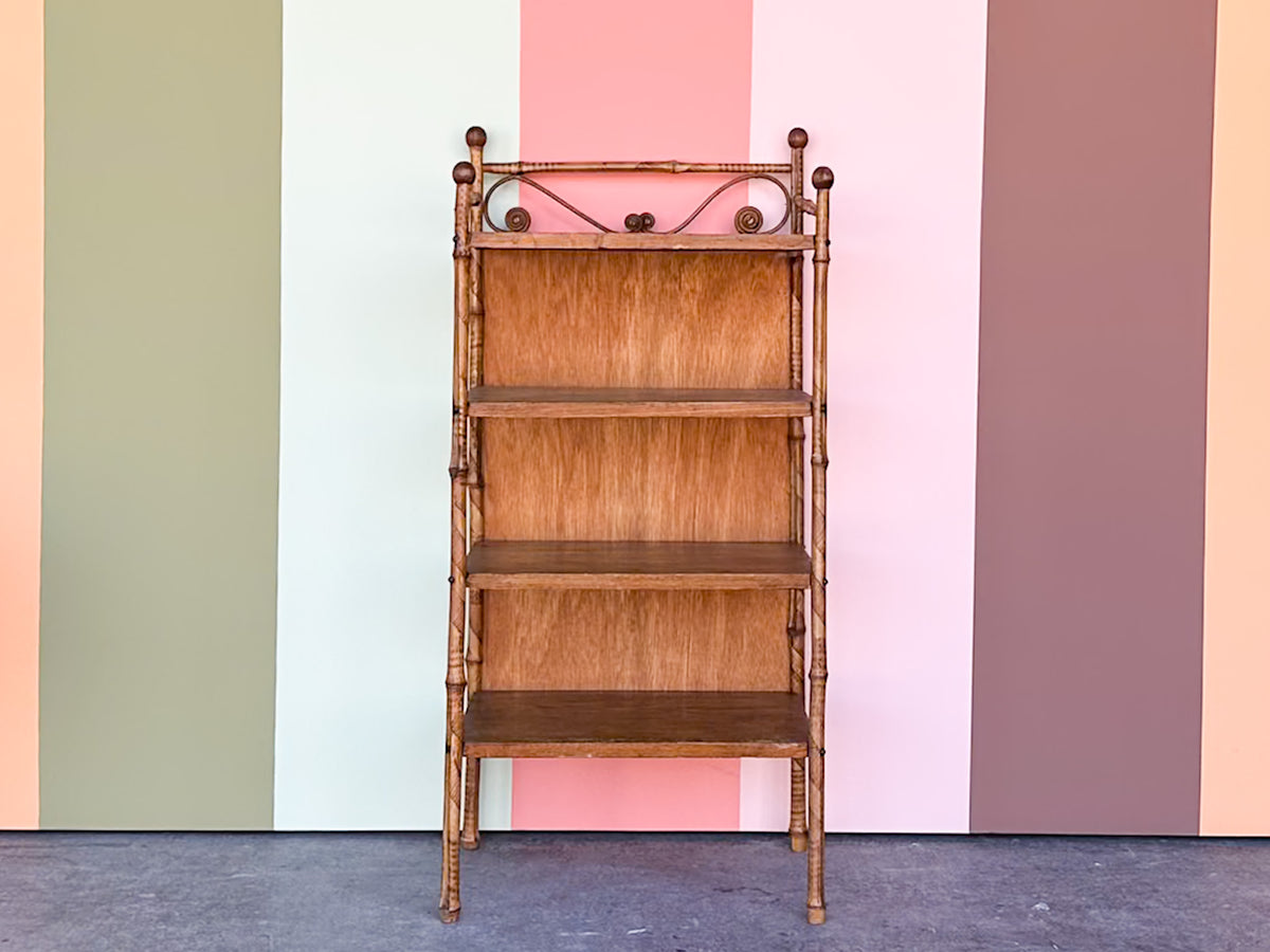 Petite Tortoiseshell Bamboo Etagere