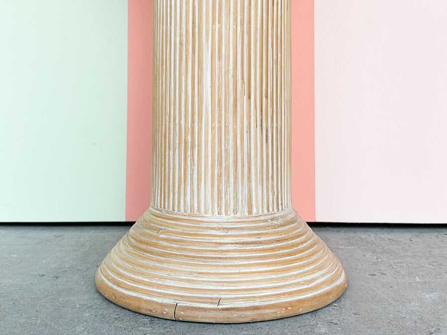 Pencil Reed Rattan Pedestal