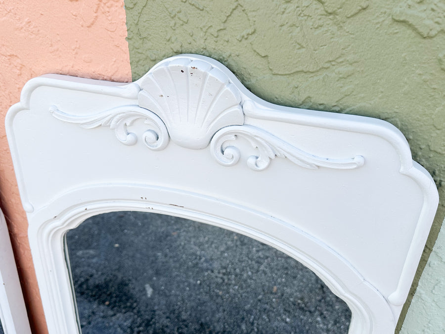 Pair of Shell Motif Mirrors