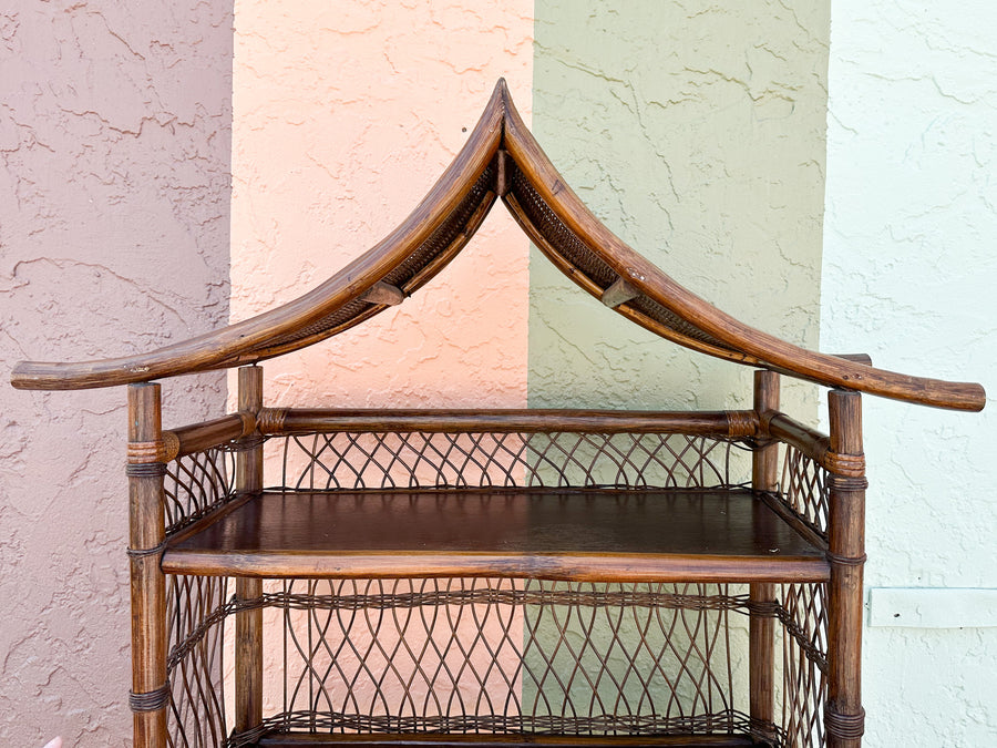Rattan Pagoda Etagere