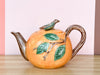 Fitz and Floyd Orange Teapot