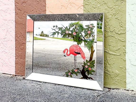 Old Florida Flamingo Mirror