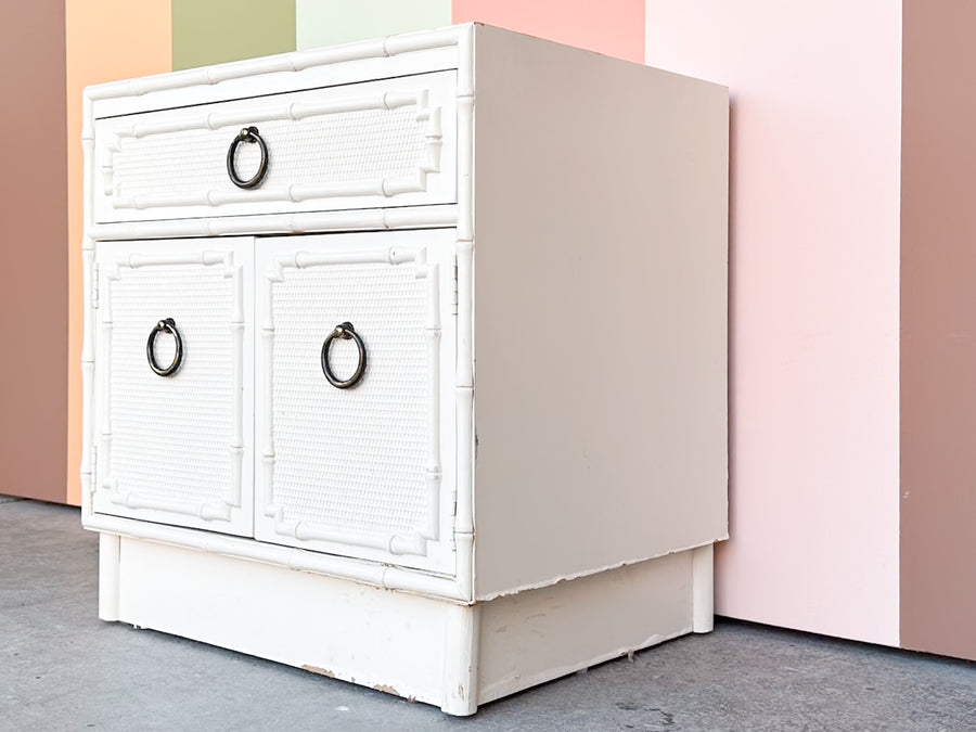 Palm Beach Style Faux Bamboo Nightstand
