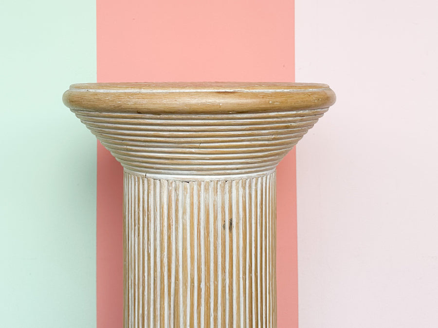 Pencil Reed Rattan Pedestal