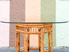 Tortoiseshell Rattan Brighton Style Dining Table