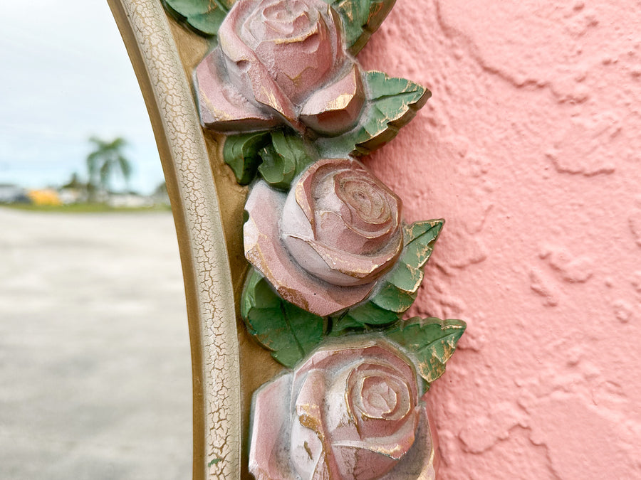 MCM Roses Syroco Style Mirror